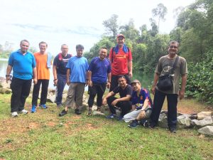 On the banks of Upper Pierce Reservoir. Turn back point 